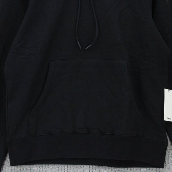 SWET Tailor Hoodie Sweatshirt Mens Medium M Black Solid Pullover Drawstring NWT - Picture 5 of 10
